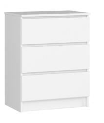 Hoppline 3 fiókos komód fehér 60*77*40 cm (HOP1001527)