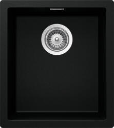SCHOCK Schock Kaia N-100S Cristadur Puro konyhai mosogatótálca, gránit kompozit, intenzív fekete, 406 x 456 mm, munkalapra/munkalap alá/szintbe építés (KAIN100SPURO)