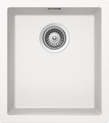 SCHOCK Schock Kaia N-100S Cristadur Polaris konyhai mosogatótálca, gránit kompozit, hófehér, 406 x 456 mm, munkalapra/munkalap alá/szintbe építés (KAIN100SPOLA)