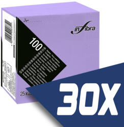 INFIBRA Szalvéta 25x25cm lila 2 réteg 100 lap/csomag (30 csomag) (I0877-KARTON)
