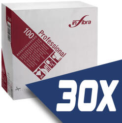 INFIBRA Szalvéta 25x25cm fehér 2 réteg 100 lap/csomag (30 csomag) (I0318-KARTON)