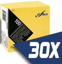 INFIBRA Szalvéta 25x25cm citromsárga 2 réteg 100 lap/csomag (30 csomag) (I0728-KARTON)