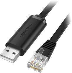 UGREEN CM204 USB-RJ45 konzolkábel, 3 m (fekete) (60813) - scom