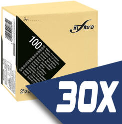 INFIBRA Szalvéta 25x25cm krém 2 réteg 100 lap/csomag (30 csomag) (I0384-KARTON)