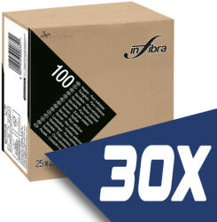 INFIBRA Szalvéta 25x25cm kapucsinó 2 réteg 100 lap/csomag (30 csomag) (I0834-KARTON)