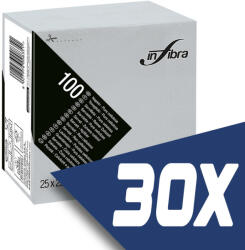 INFIBRA Szalvéta 25x25cm szürke 2 réteg 100 lap/csomag (30 csomag) (I0495-KARTON)