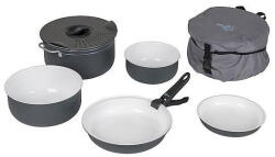 Bo-Camp Cookware set Camping 7 edénykészlet fekete/fehér