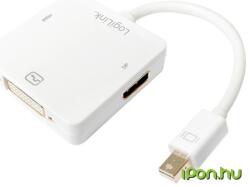  Mini DisplayPort HDMI + DisplayPort + DVI Átalakító Fehér 10cm CV0045A (CV0045A)