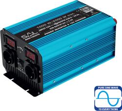 Somogyi Elektronic 12V DC inverter, max. 1000W, tiszta szinusz kimenet, szünetmentes funkció (SAIC1000TS) (SAIC1000TS)