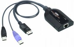 ATEN Adaptor KVM Aten KA7189, 2x USB Type A Male + 1x DisplayPort Male - RJ-45 Female, Black (KA7189-AX)