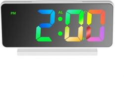 TOO DC-224-W-RGB cu afișaj RGB, afișaj temperatură, ceas digital alb cu alarmă (TOO DC-224-W-RGB)