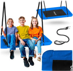 Neo-Sport Fészekhinta, Neo-Sport Swingo, fekete/kék, 110 x 70 cm, vízálló, állítható kötélmagasság: 90-160 cm, acél váz, párnázott, Oxford 600D poliészter, teherbírás: 150 kg, téglalap alakú (TE110500)