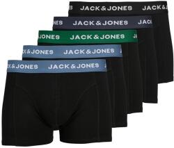 Jack & Jones Jack & Jones, Boxer szett - 5 db, Zöld, Fekete, Kék, L (12254366-BLACK-BLUE-WAISTBAND-L)