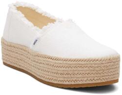 TOMS Női mokaszin, TOMS, vászon, fehér, 40 EU