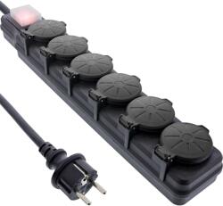 m_Rittal InLine 16496O elektromos elosztó 3 M 6 AC kimenet(ek) Fekete