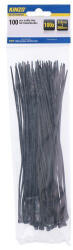 KINZO fekete kábelkötöző - 2, 5x200mm - 100db