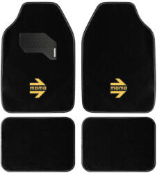 MOMO textil autószőnyeg szett - fekete-fehér/sárga