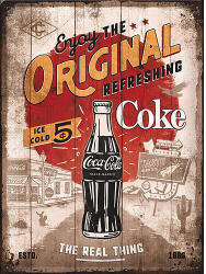 Coca Cola fém tábla - 29x39cm
