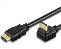 TECHLY Cablu HDMI tata - HDMI tata, înclinat, High Speed, 5M, Ultra HD 4K, Techly, Negru, ICOC HDMI-LE-050