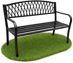 AKORD AKORD Arcadia ławka ogrodowa metal czarna ażurowe oparcie 127 cm (AKO-LAWOGRAARCARCZAR)