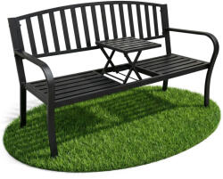 AKORD AKORD DUO Kerti Pad Fém Fekete Integrált Asztallal 135 cm (AKO-LAWOGRADUOCZAR)