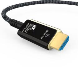 PremiumCord Cablu HDMI Optic, 48Gbps, 8K@60Hz, Active Optical (AOC), V2.1, manson de plasa, conectori auriti, 25m, PremiumCord, kphdm21t25