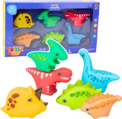 LEAN Toys Fürdőjáték Készlet Gumidinoszauruszok Színes 6db 22854
