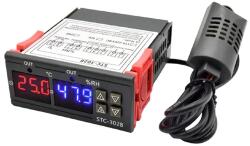  URZ4047 Digitális termosztát, hőmérséklet és páratartalom szabályzás, STC-3028 (URZ4047)