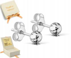 ZŁOCISTO Fülbevaló Gyémánt Golyók Ezüst 6 MM