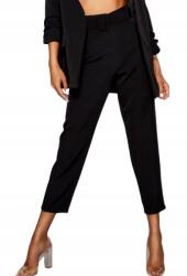 Boohoo Elegáns Fekete Nadrág Egyenes Pánttal Klasszikus Boohoo 34