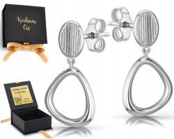 ZŁOCISTO Ezüst fülbevaló 925 lógós klasszikus, kövek nélkül