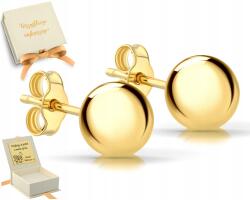 ZŁOCISTO Arany Fülbevaló Golyók Ezüst 925 8 MM