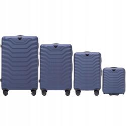 Wings 4 Db-os Abs Utazó Bőrönd Szett 4 gurulós Poggyász Szett (PEA01-4KPL16-BLUE)