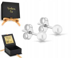 ZŁOCISTO Fülbevaló ezüst gyöngyök apró finom 4 mm helix heliks 925