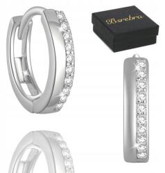 Bsrebra Fülbevaló Ezüst Próba 925 Kerekek Karikák Ezüst Karikák cirkóniákkal Női - allegro - 6 450 Ft