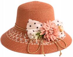 Szaleo Simone női sapka nyári elegáns, boho virágokkal, természetes vörös