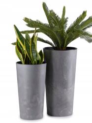 HowHomely Modern Magas Virágtartó Szürke Beton Slim 2db-os szett Kpl utántöltő (HH-URBANIKA-SZ-B-KPL)