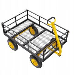 VEVOR Acél Kerti Kocsi 544 kg Teherbírással, Nagy Teherbírású Udvari Szállító Kocsi 33 cm-es Gumikkal (ZXHYTCHSB120025B)