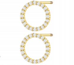 ZŁOCISTO Arany Fülbevaló Gyémántokkal Csavart Stift Arany 585 (DLA DZIEWCZYNY NARZECZONEJ)