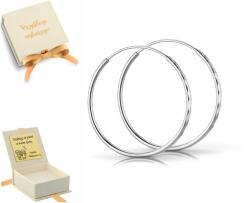 ZŁOCISTO Ezüst Fülbevaló Kerek Közepesen Vágott Gyémánt 925 3CM 30MM (DLA DZIEWCZYNY NARZECZONEJ)