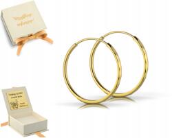 ZŁOCISTO Fülbevaló Karika Aranyozott Ezüst 925 Gyémánt 2, 5CM 25MM Aranyozott (DLA DZIEWCZYNY NARZECZONEJ)