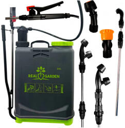  20 L-es háti nyomású permetező, állítható nyomás, ergonomikus pántok, hosszú lándzsa és flexibilis tömlő