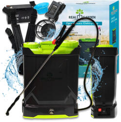  Háti permetező, akkus elektromos, 16L tartállyal, 12V akkumulátorral, membrán szivattyúval, növényvédelemhez, öntözéshez és trágyázáshoz