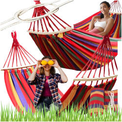 Malatec Dupla Kerti Függőágy Hinta XXL 250x150 Megerősített 280 kg-os