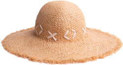 Szaleo Artea női sapka nagy karimájú nyári elegáns fonott boho bézs