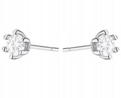 ZŁOCISTO Fehér Arany Fülbevaló Gyémánt Stifttel Klasszikus (biżuteria na urodziny imieniny rocznicę)