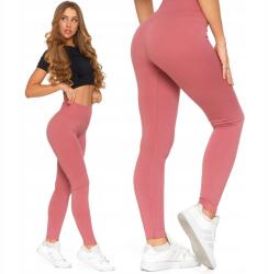 Moraj Női bordázott leggings magas derékkal Divatos Lábszármelegítő Rózsaszín Moraj S/m (RDL1000-020)