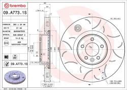 BREMBO Brzdový kotúč BREMBO 09. A773.1S (09.A773.1S)