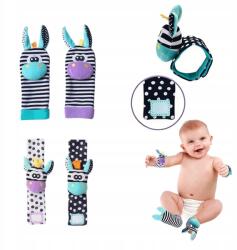  4x 3D Zokni Fogantyú Csörgő, érzékszervi játék (Bomevarica)