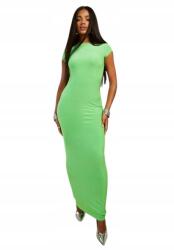 Boohoo Zöld Illeszkedő Bodycon Ruha Maxi Sima Rövid Ujjú Boohoo 44